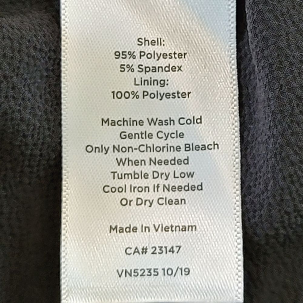 Talbots Black V-neck Cascading Wrap Lined Dress Size 12P - Picture 11 of 11